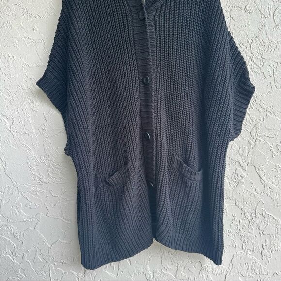 AERIE Sweater Women Medium Hoodie Dolman Sleeve Button Down Oversized Slouchy - Picture 3 of 7